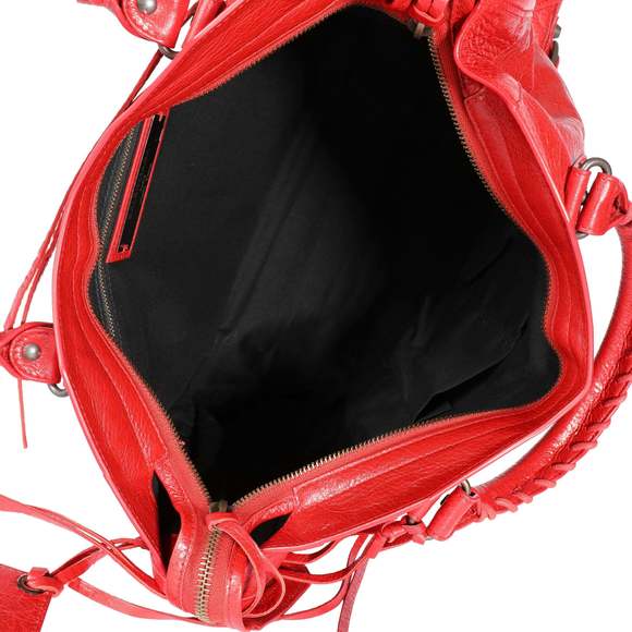 Balenciaga Red Lipstick Lambskin Classic City Bag - Picture 7 of 9
